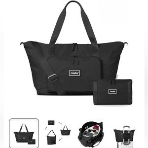 Foldie Black Travel Tote Bag assorted colors- make offer on two or more